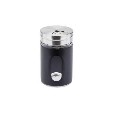 Imagem de Porta Condimentos com Corpo de Vidro e Aço Pintado Preto - WECK