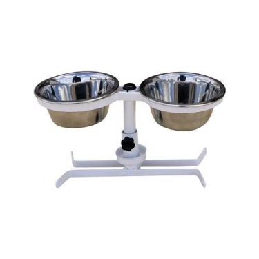Imagem de Comedouro Pet Duplo Tigela Inox 400ml - FERCAR
