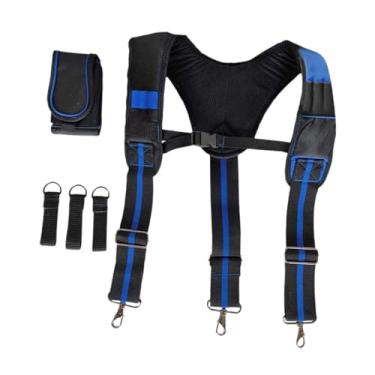 Imagem de Vaveren Suspender de cinto de ferramentas Oxford Ploth Suspension Reladeiro para homens do fazendeiro carpinteiro telhado, Azul