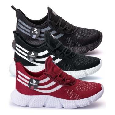 Imagem de Kit 3 Tênis Masculino Esportivo Corrida Caminhada Confortável Dia A Di