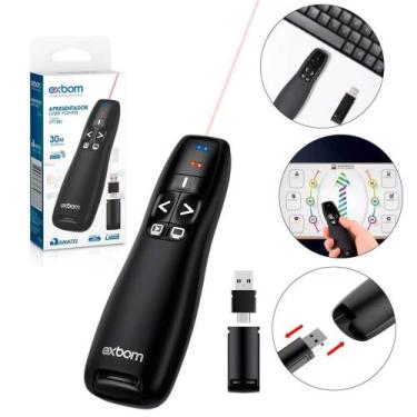 Imagem de Apresentador de Slides Sem Fio com Laser Vermelho e Alcance de 30m Com