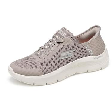 Imagem de Skechers Tênis feminino Go Walk Flex Hands Free Slip-Ins-Grand Entry, Cinzento-acastan, 7.5 Wide