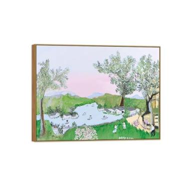 Imagem de Pintura famosa decoração de arte de parede - imagens para sala de estar - barco vela - pôster em tela de madeira e impressões 30 x 40 cm 12 x 16 polegadas