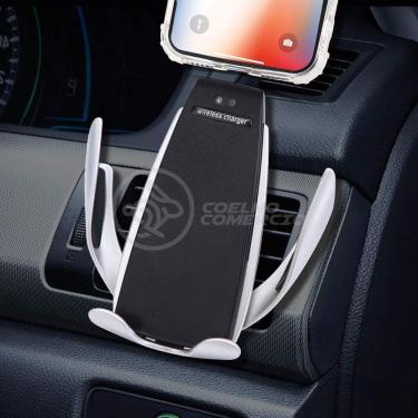 Imagem de Carregador Suporte Veicular Com Carregador Indução Qi Smart
