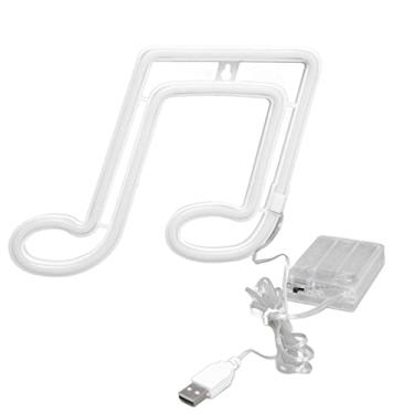 Imagem de Nota Musical LED NEON SIGN Light Night Light for Vacation Decoration, USB/Battery, 8,0oz (Luz rosa)