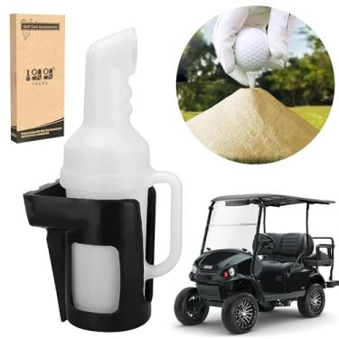 Imagem de 10L0L Garrafa de areia para carrinho de golfe universal com suporte à prova de chocalho para carrinho de golfe clube carro EZGO e outros