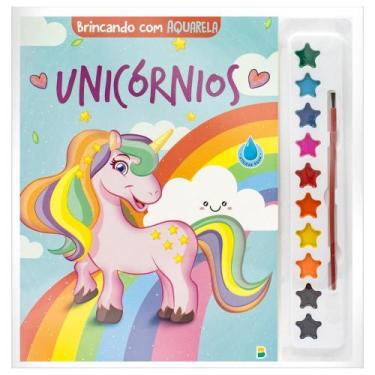 Imagem de Livro - Brincando com Aquarela: Unicórnios