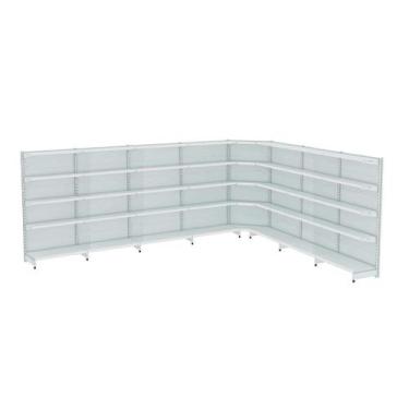 Imagem de Gondola Parede 170 Amapa Flex Kit 7 Metros 1 Canto Branco SP - Amapá