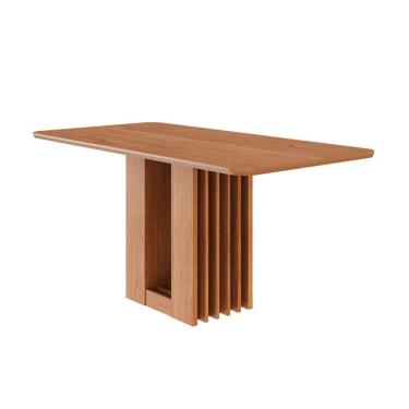 Imagem de Mesa de Jantar Retangular com Tampo MDF Ariela Cinamomo 160 cm