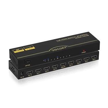 Imagem de DGODRT Divisor Hdmi 4K 30Hz 1 Entrada 8 Saídas, Porta 1X8, Suporte X 2K A 30Hz, 1.4, Hdcp, 3D, 1080P Para Vários Monitores Hdtv Dvd Ps3/4 Fire Stick Projetor Console De Jogos