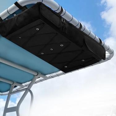 Imagem de MDSTOP Bolsa De Armazenamento T-Top, Para Coletes Salva-Vidas Barco, Pode Prender 4 Varas Pesca, Comporta 6 Tipo Ii, A Maioria Dos Hardtops, Bimini-Tops, Pontões (Salva-Vidas Não Incluso)