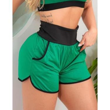 Imagem de Shortinho de Corrida em Feminino com Bolsos e Cós Preto - Fitmoda-Feminino
