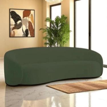 Imagem de Sofá 3 Lugares Orgânico Luxo Recepção Sala de Estar e TV Amore 200cm L