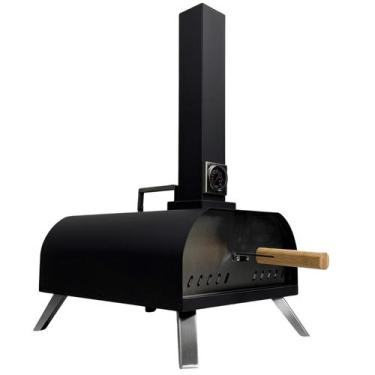 Imagem de Forno A Carvão Para Pizza Broiler B Com Chaminé E Termômetro