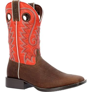Imagem de Durango Westward bota ocidental castanha escura e nix preta, Vermelho escuro Hickory e Chili, 10
