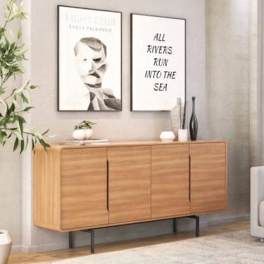 Imagem de Buffet para Sala de Jantar 4 Portas Otto Espresso Móveis Freijo/ Preto