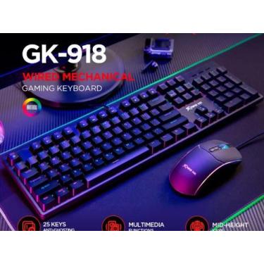 Imagem de Teclado Mecânico Xtrikeme Switch Azul, RGB e 50 Milhões Cliques