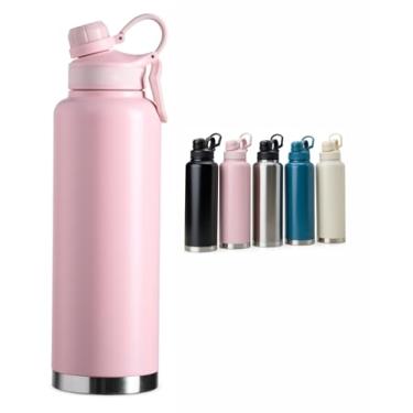 Imagem de GARRAFA TÉRMICA GRANDE 1.5 LITROS, QUENTE, FRIO, INOX DUPLA PAREDE, CAFÉ ACADEMIA TRABALHO (ROSA)