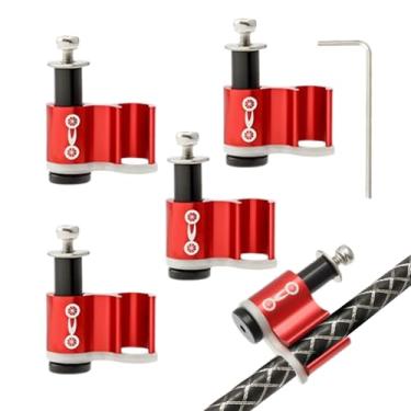 Imagem de Guia de mangueira do cabo de freio de ciclismo | Guia de cabos para bicicletas - Acessórios fixos estáveis de alumínio de aço para andar de bicicleta ao ar livre, montanha, garfos, quadros, amigos da