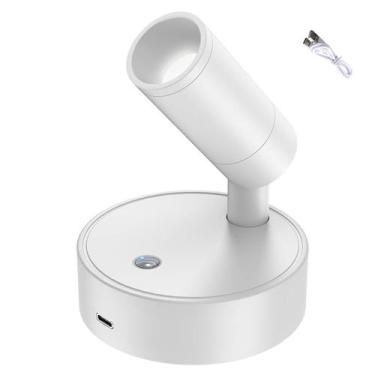 Imagem de Luminaria LED Arandela 3 Tons USB Bateria Recarregavel Mesa Cabeceira 