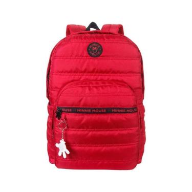Imagem de Mochila De Costa Vermelha Minnie Com Matelassê Xeryus