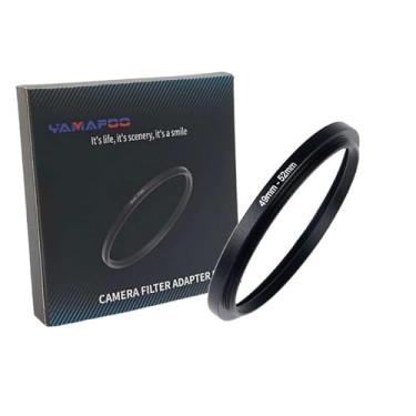 Imagem de Adaptador de anel de metal para cima/para baixo compatível com câmeras mirrorless DSLR Lens, conversor de rosca de filtro UV CPL ND, preto (49-52)