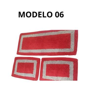 Imagem de Tapete de Frufru Personalizado cozinha 3 peças 1,20 x40  Decoração Exc