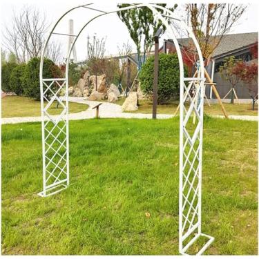 Imagem de Arco De Jardim, árvore De Pérgola, Arcos De Rosas Para Rosas Plantas Trepadeiras, Arco De Suporte, Ao Ar Livre, White, 260 * 230Cm