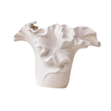 Imagem de WeiLaiKeQi Vaso de cerâmica para flores, vaso de plantas, decoração simples, artesanato, elegante, boho, arranjo de flores para centro de mesa, decoração, Style C