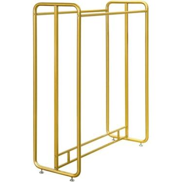 Imagem de Roupas De Chão De Metal Para Serviço Pesado Roupas De Exibição De Lojas De Varejo Haste De Suspensão Dupla Prateleiras De Lojas De Roupas De Grau Comercial Cabide De Secagem Casac, C, 150cm