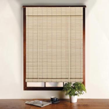 Imagem de Persiana Rolô Bambu Natural Bauhaus 160x160cm Honey Maple – Cortina Decorativa Funcional para Sala, Quarto ou Escritório