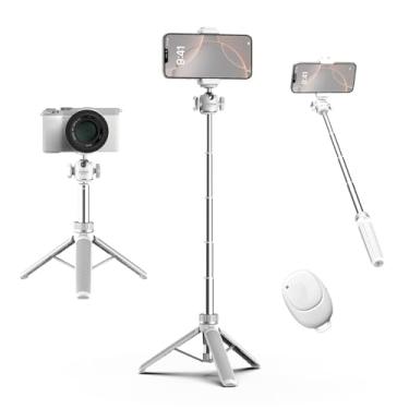 Imagem de COMAN Bastão de selfie para iPhone, tripé de telefone de 24 polegadas com controle remoto de cabeça esférica de 360°, suporte portátil para celular iPhone 17/16/15/14/13/12 Pro Max/Android Gopro