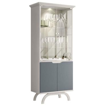 Imagem de Cristaleira Vicenza Off White Cinza – New Ceval