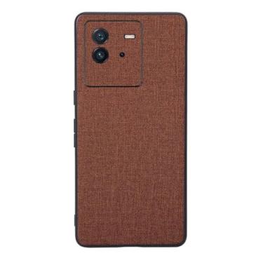 Imagem de Capas Compatível com OPPO Realme GT 6T,Design de padrão de tela,Pproteção completa de 360°,Pplástico macio,Proteção contra queda-Brown