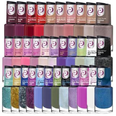 Imagem de Kit 10 Esmaltes Sortidos Manicure Atacado 10ml Cora