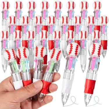 Imagem de Kosiz Pacote com 24 canetas esferográficas multicoloridas 4 em 1 0. 5 mm para amantes de esportes de escritório de volta às aulas