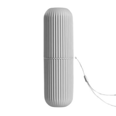 Imagem de Estojo Porta Escovas De Dente E Creme Dental Portátil Viagem Bolsa Escola (CINZA)