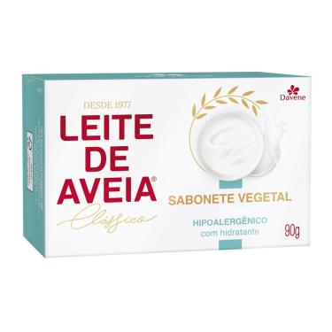 Imagem de Sabonete em Barra Vegetal Davene Leite de Aveia Clássico Hipoalergênico com Hidratante 90g