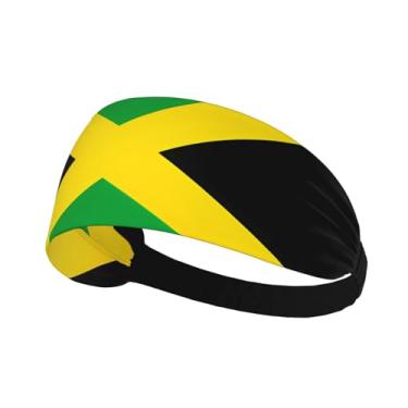 Imagem de Bandanas de corrida com bandeira da Jamaica para homens e mulheres, faixas esportivas para basquete, tênis, ioga, treino, faixa de cabelo elástica antiderrapante