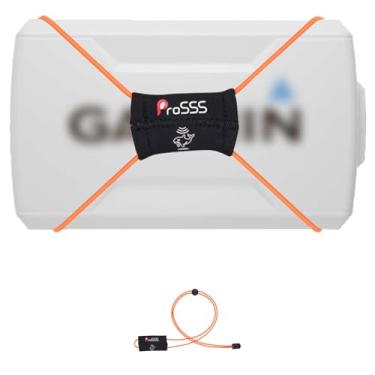 Imagem de ProSSS Tiras de cobertura Fish Finder – Acessórios de pesca ajustáveis Alça elástica para cobertura de tela gráfica, ajuste seguro para viagens de até 55,88 cm – Compatível com Liv Fishing e alças de
