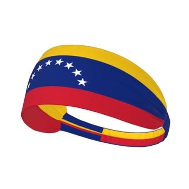 Imagem de Bandanas de corrida com bandeira da Venezuela para homens e mulheres, faixas esportivas para basquete, tênis, ioga, treino, faixa de cabelo elástica antiderrapante