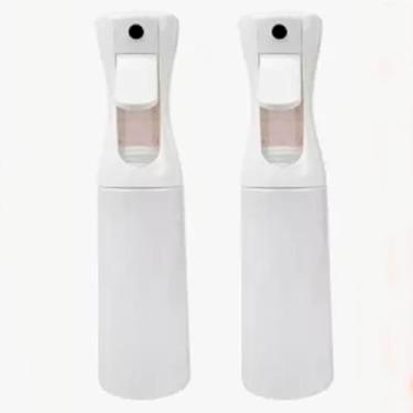 Imagem de Kit com 2 Borrifador Spray Nevoa Pulverizador 300ml Cabelo Maquiagem Salão Cabeleireiro Jardinagem