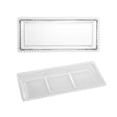 Imagem de Conjunto para Mesa com 2 Travessas de Cristal 30cm – Ideal para Entradas e Acompanhamentos