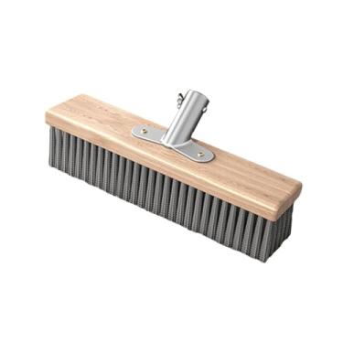 Imagem de KiBcsLic Cabeça de Escova de aço Inoxidável para Limpeza de Pisos, Vassoura de Empurrar áspera, Esfregão de Piso para Cimento, Piscina, Garagem, Pátio, Degraus, 20 cm, Tamanho real