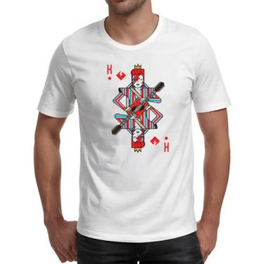 Imagem de Camiseta Unissex Baralho Rei David Bowie - Alearts, G