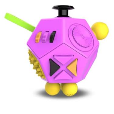 Imagem de Brinquedos De Cubo De 12 Lados, Brinquedos De Inquietação Aliviam O Estresse E A Ansiedade Para Crianças, Adolescentes E Adultos Com Dda, Toc, Tdah, Autismo (Rosa)
