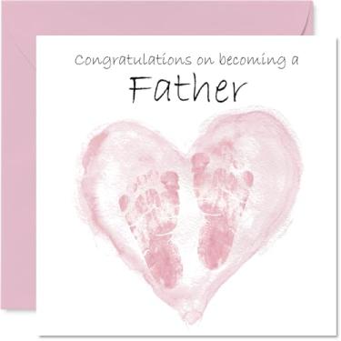 Imagem de Stuff4 New Baby Girl Card for Father - Congrats Becoming - Cartão de parabéns bem feito para o novo pai, cartões de felicitações Welcome To The World de 5,7 polegadas