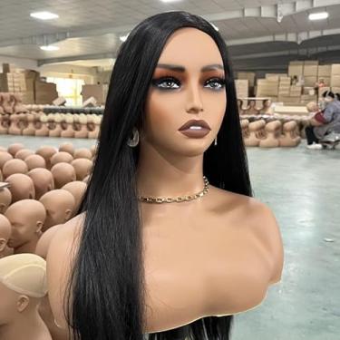 Imagem de L7 MANNEQUIN Cabeça de Modelo Feminino Americano Europeu, Adereços de Exibição, Manequim, Cabeça com Ombros, Busto (De 487 Yh1)