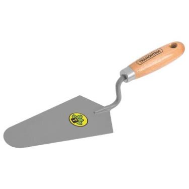 Imagem de Colher de Pedreiro Em Aço Com Cabo em Madeira 7'' (77350/075) - Tramon
