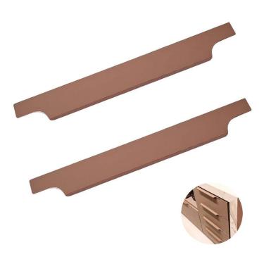 Imagem de Puxador Perfil Cobre Atenas Torralba Furação 300mm 2 Unidades